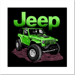 Rubicon jeep green Posters and Art